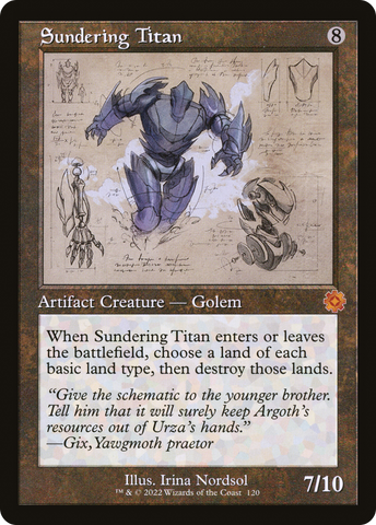 Sundering Titan (Retro Schematic) [The Brothers' War Retro Artifacts]
