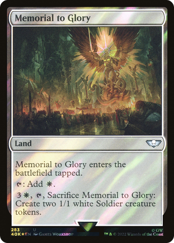 Memorial to Glory (Surge Foil) [Universes Beyond: Warhammer 40,000]