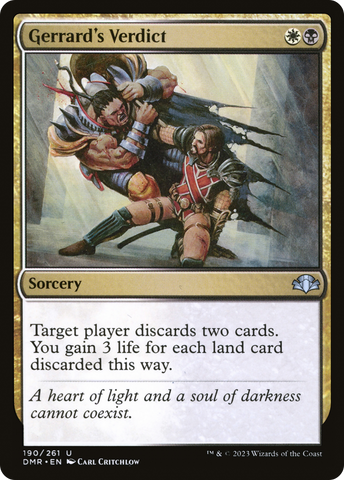Gerrard's Verdict [Dominaria Remastered]