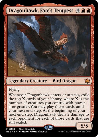 Dragonhawk, Fate's Tempest (Promo Pack) [Bloomburrow Promos]
