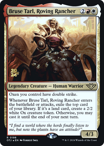 Bruse Tarl, Roving Rancher [Outlaws of Thunder Junction Prerelease Promos]