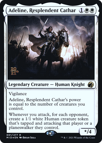 Adeline, Resplendent Cathar [Innistrad: Midnight Hunt Prerelease Promos]