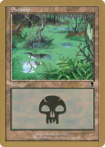 Swamp (cr340) (Carlos Romao) [World Championship Decks 2002]