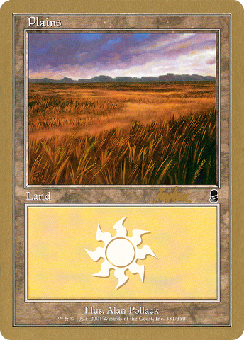 Plains (bk331a) (Brian Kibler) [World Championship Decks 2002]