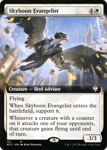 Skyboon Evangelist (Extended Art) [Streets of New Capenna Commander]