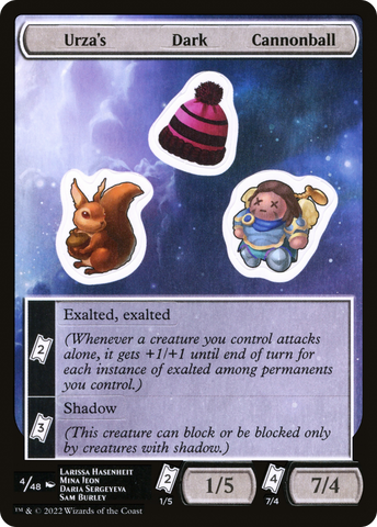 Urza's Dark Cannonball [Unfinity Stickers]