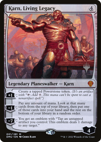 Karn, Living Legacy (Promo Pack) [Dominaria United Promos]