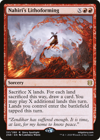 Nahiri's Lithoforming (Promo Pack) [Zendikar Rising Promos]