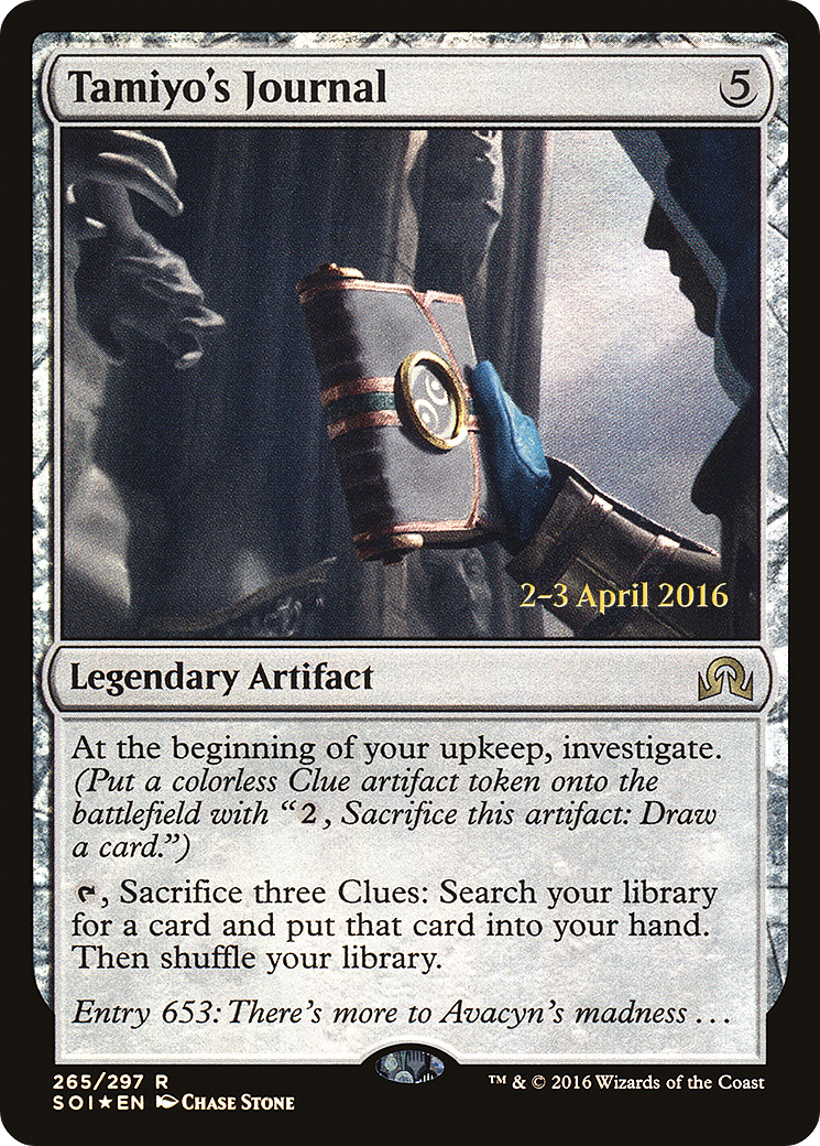 Tamiyo's Journal (Prerelease) [Shadows over Innistrad Promos]