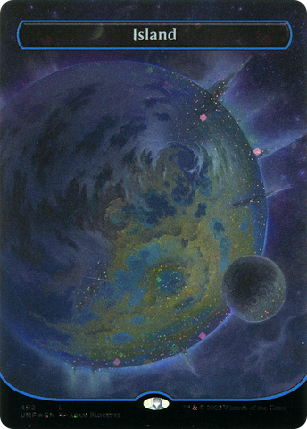 Island (492) (Orbital Space-ic Land) (Galaxy Foil) [Unfinity]