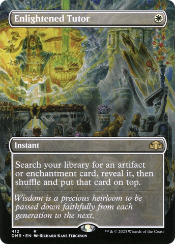 Enlightened Tutor (Borderless Alternate Art) [Dominaria Remastered]