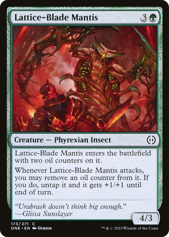 Lattice-Blade Mantis [Phyrexia: All Will Be One]