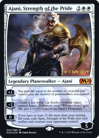 Ajani, Strength of the Pride  [Core Set 2020 Prerelease Promos]