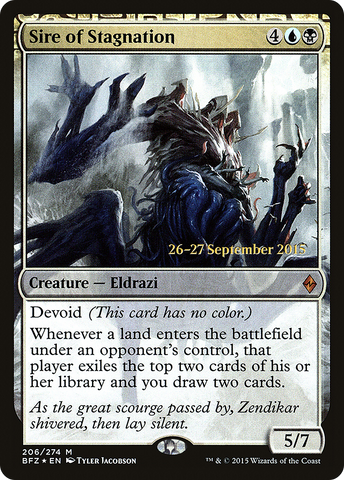 Sire of Stagnation  [Battle for Zendikar Prerelease Promos]