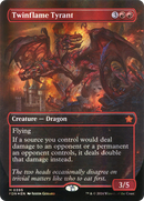 Twinflame Tyrant (Borderless) (Mana Foil) [Foundations]