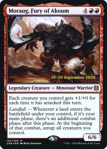 Moraug, Fury of Akoum  [Zendikar Rising Prerelease Promos]