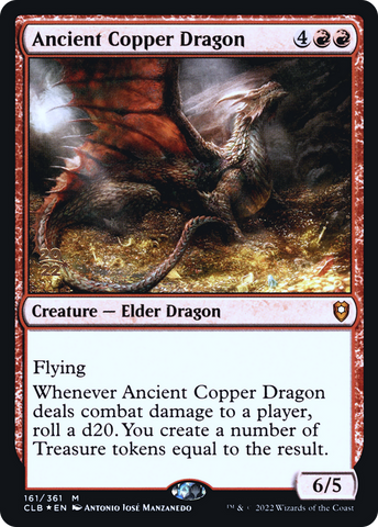 Ancient Copper Dragon [Commander Legends: Battle for Baldur's Gate Prerelease Promos]