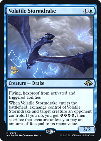 Volatile Stormdrake [Modern Horizons 3 Prerelease Promos]