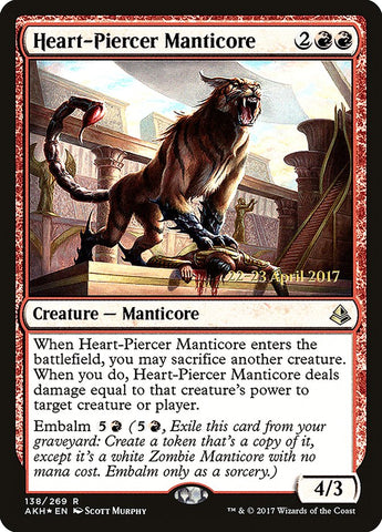 Heart-Piercer Manticore  [Amonkhet Prerelease Promos]